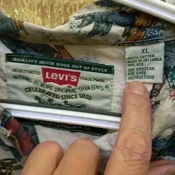 Vintage Rare Levi Cotton button down - Picture 7 of 7